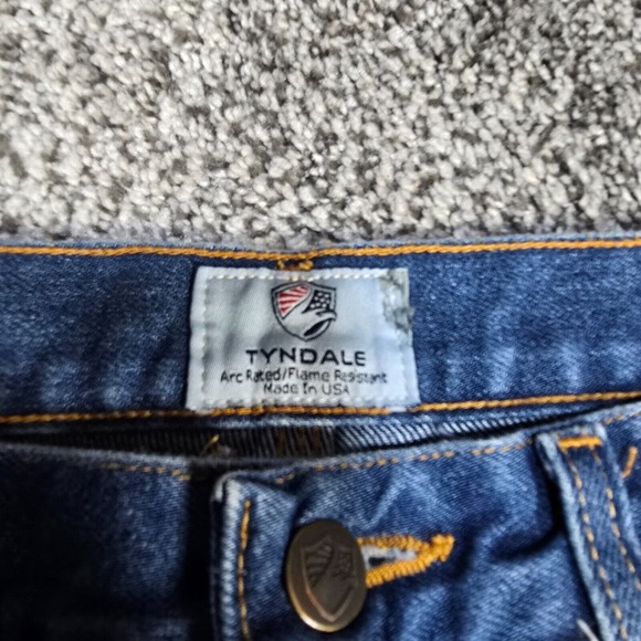 Tyndale FR Jeans Mens 36 Blue Denim‎ Flame Resistant Grunge Workwear 34x36 - Picture 3 of 16